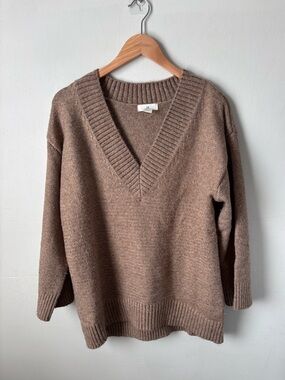 H&M Cable Knit Sweater | Heather Grey | Mock Neck | Size XS | EUC